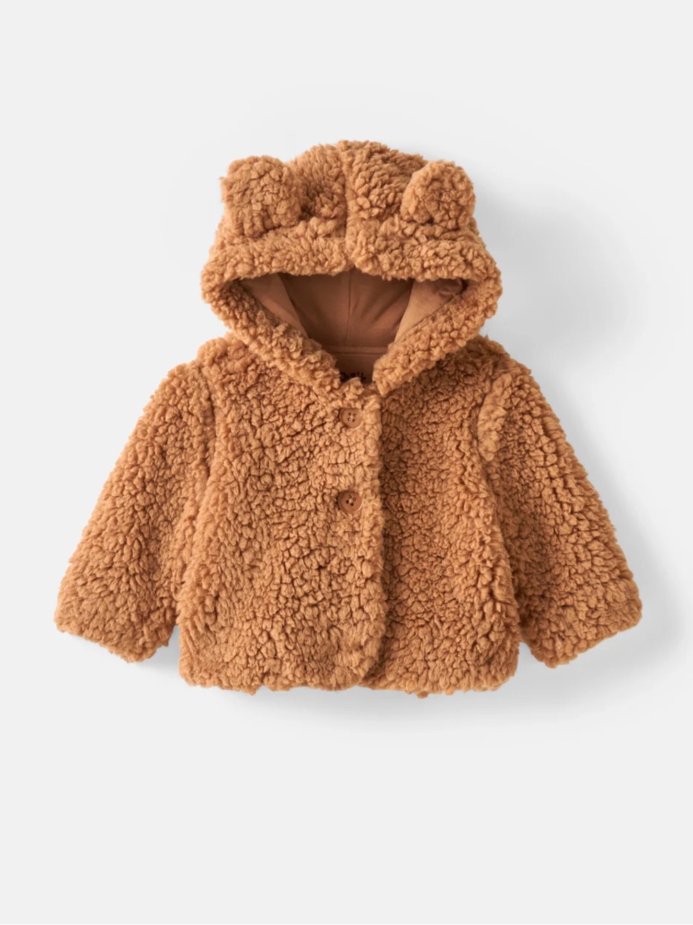 Little Sleepies Teddy Bear Sherpa Baby Jacket - Picture 4 of 4